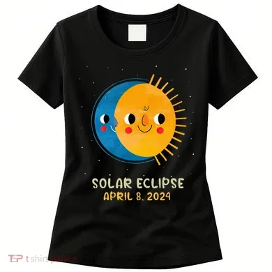 Total Solar Eclipse 2024 Cute Solar Eclipse Women's T-Shirt
