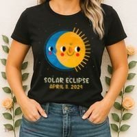 Total Solar Eclipse 2024 Cute Solar Eclipse Women's T-Shirt thumb 2