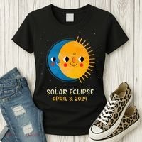 Total Solar Eclipse 2024 Cute Solar Eclipse Women's T-Shirt thumb 3