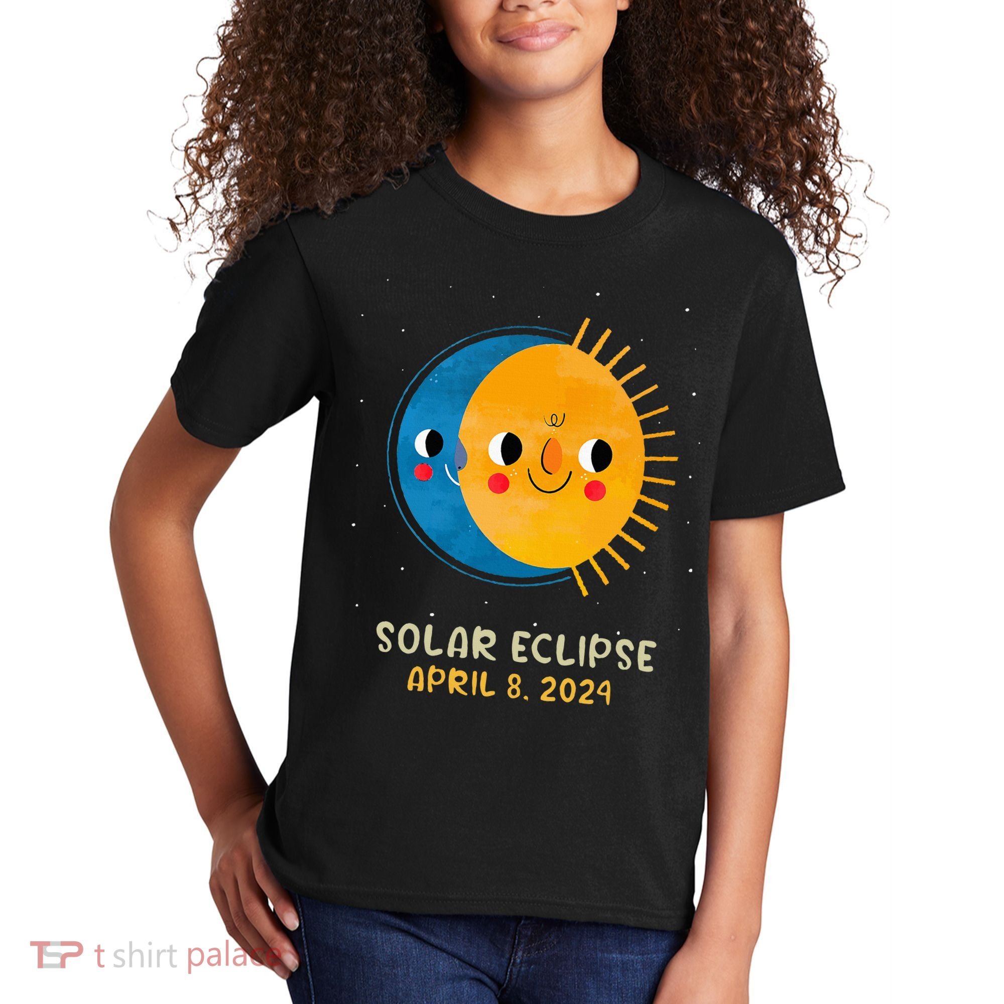 Total Solar Eclipse 2024 Cute Solar Eclipse Kids T-Shirt