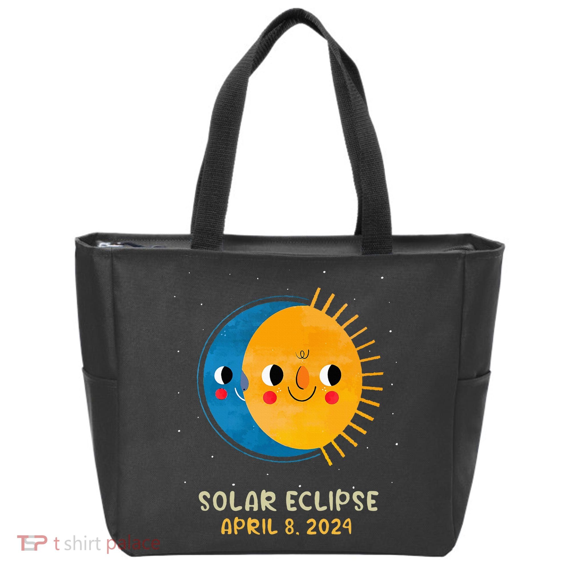 Total Solar Eclipse 2024 Cute Solar Eclipse Tote Bag