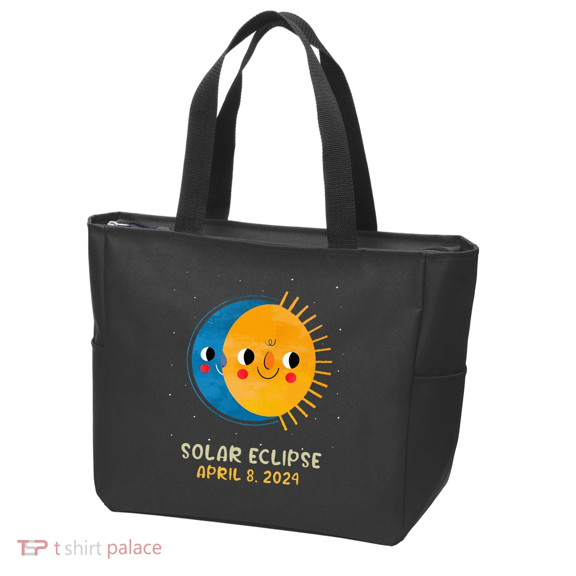 Total Solar Eclipse 2024 Cute Solar Eclipse Tote Bag