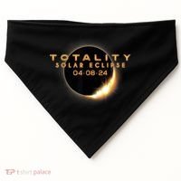 Total Solar Eclipse 04.08.2024 Totality USA-Made Doggie Bandana thumb 0