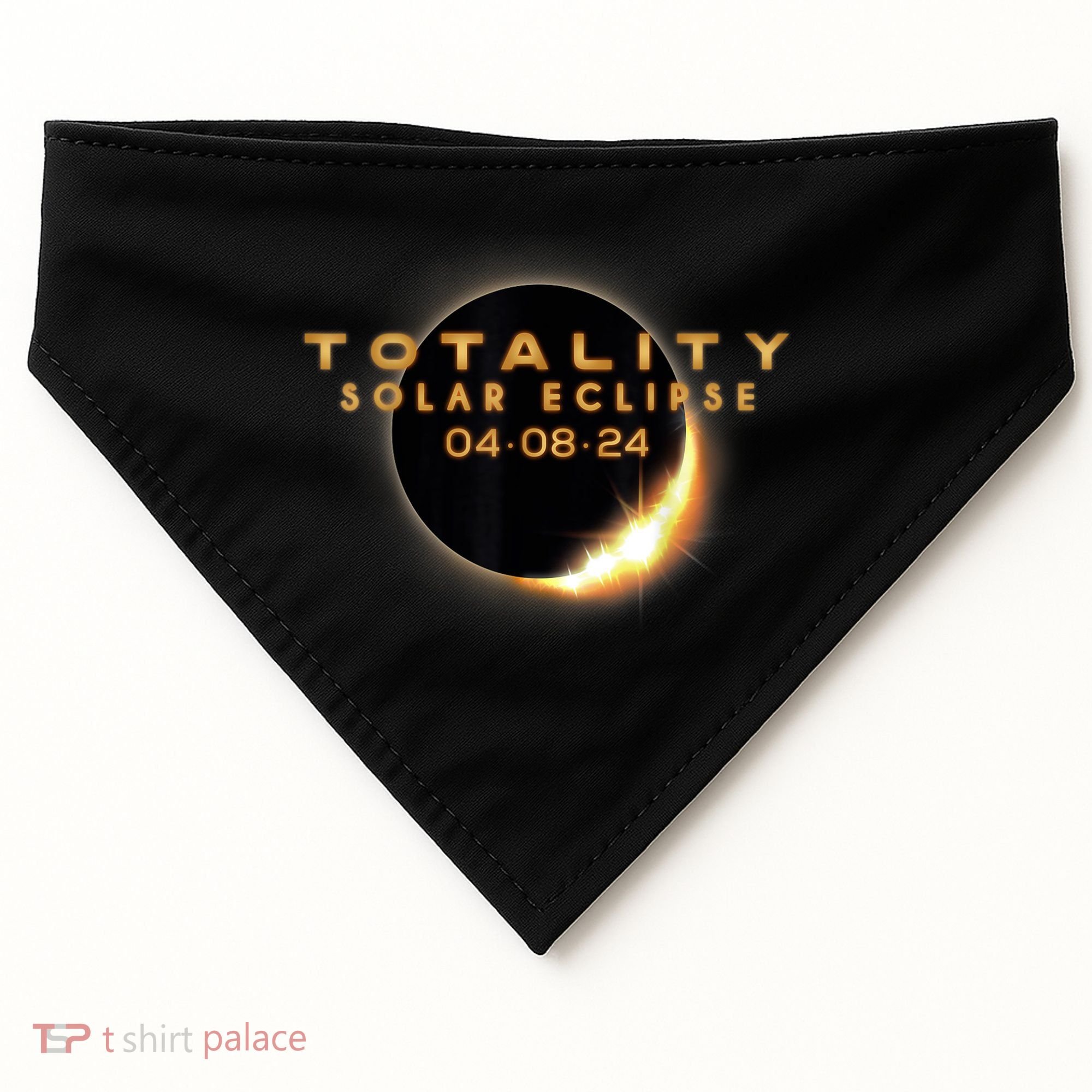 Total Solar Eclipse 04.08.2024 Totality USA-Made Doggie Bandana