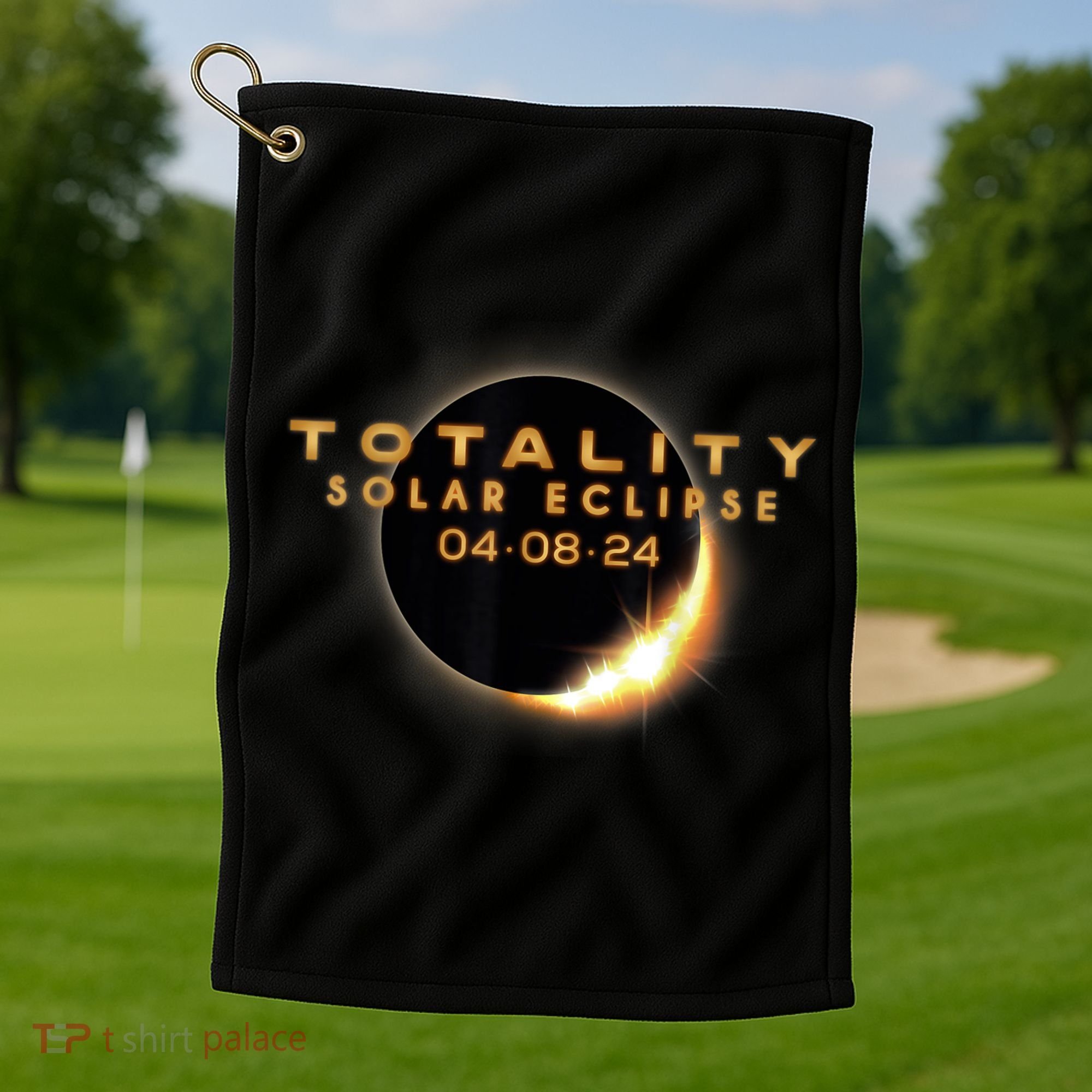Total Solar Eclipse 04.08.2024 Totality Golf Towel