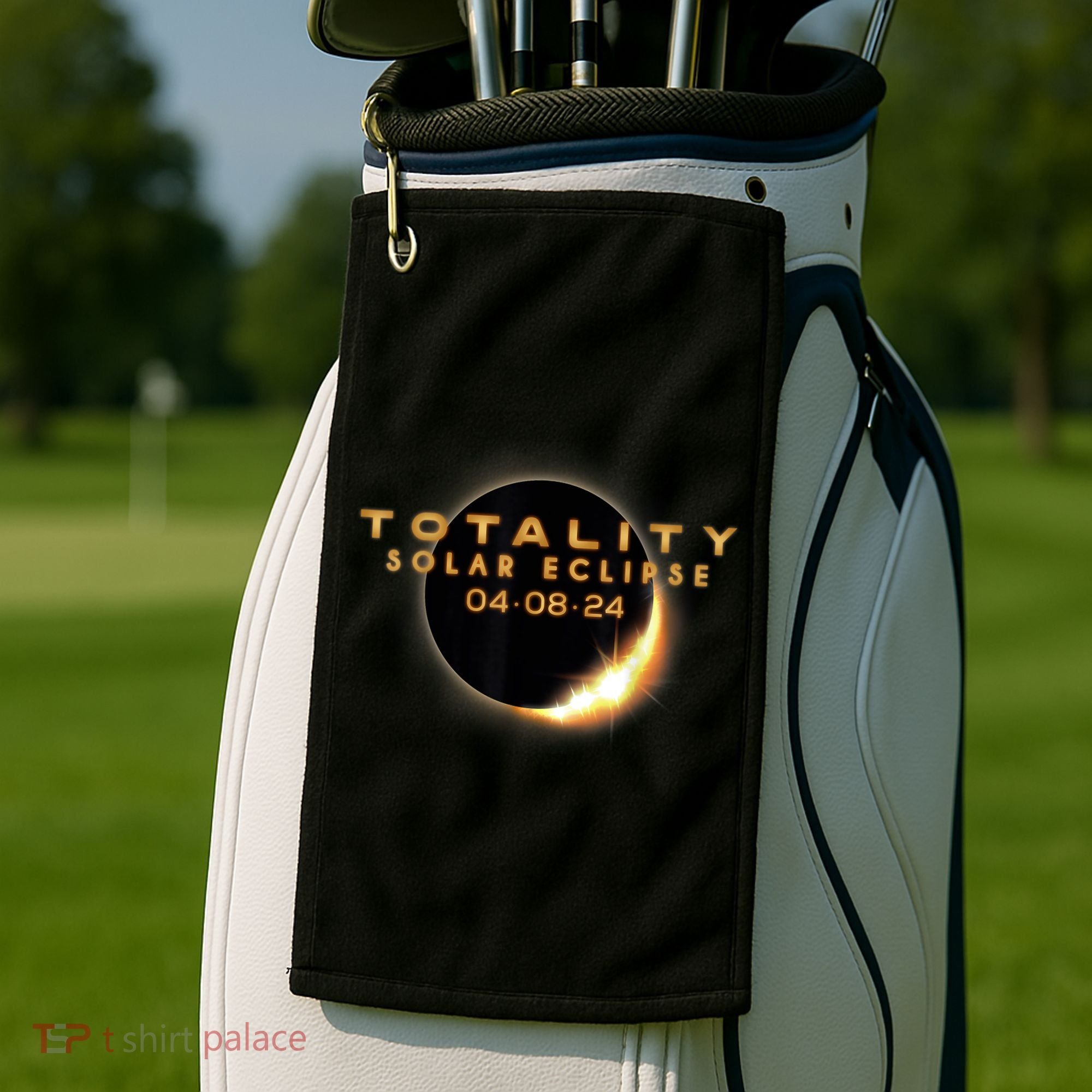 Total Solar Eclipse 04.08.2024 Totality Golf Towel