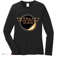 Total Solar Eclipse 04.08.2024 Totality Women's Long Sleeve Shirt thumb 0