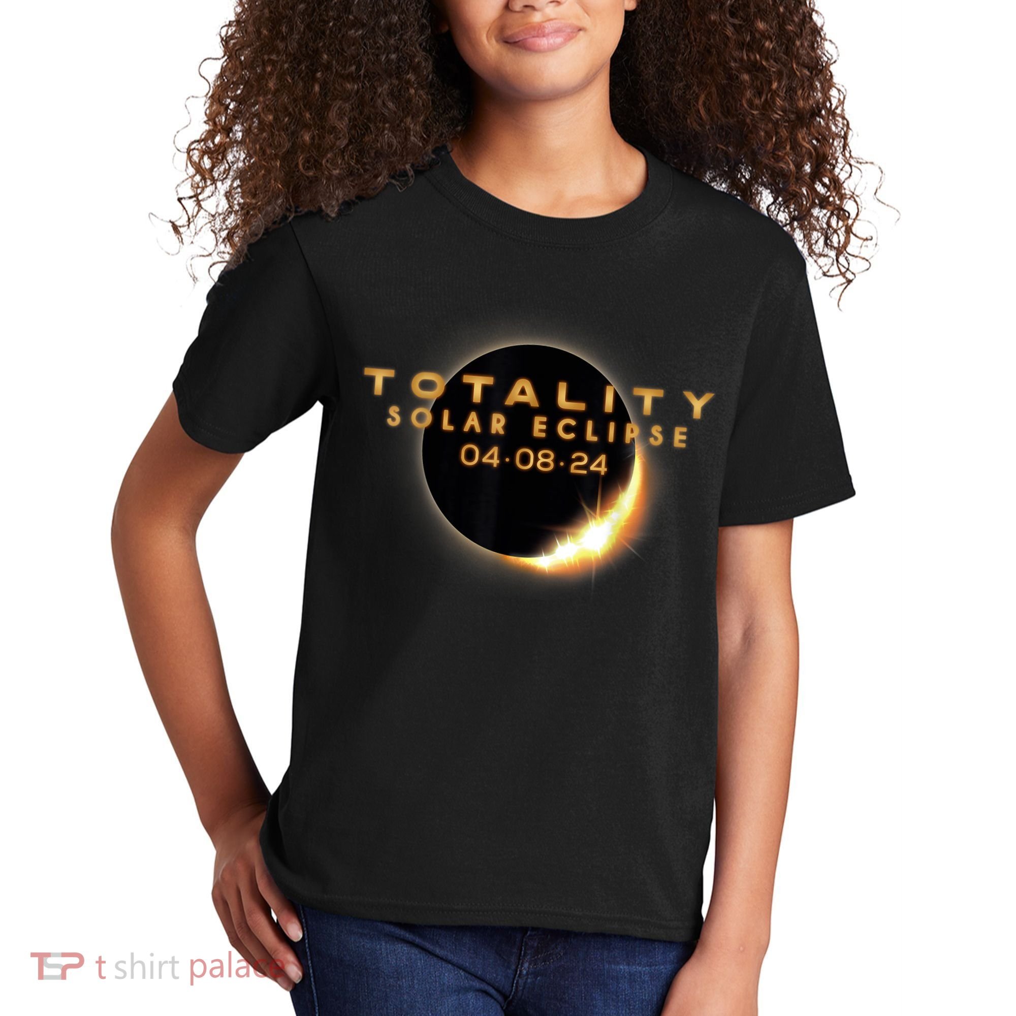 Total Solar Eclipse 04.08.2024 Totality Kids T-Shirt