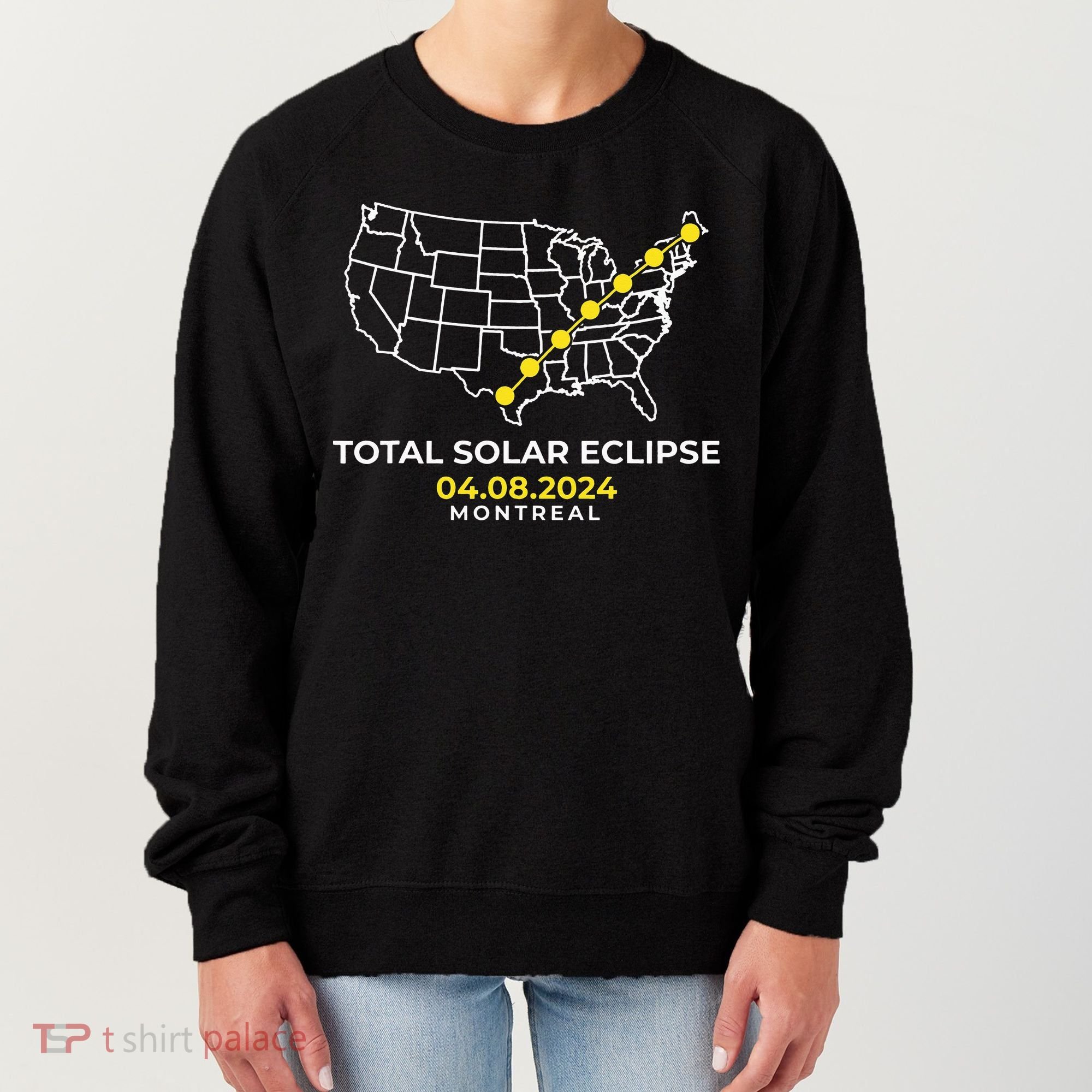 Totality Solar Eclipse Montreal Women's Sweatshirt