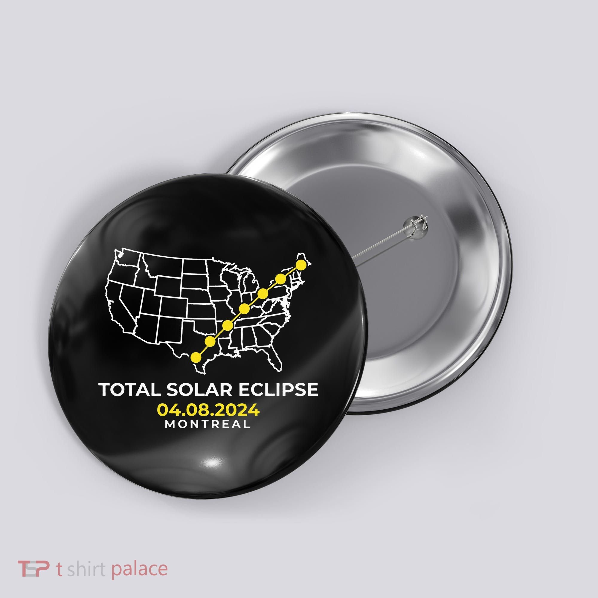 Totality Solar Eclipse Montreal Button