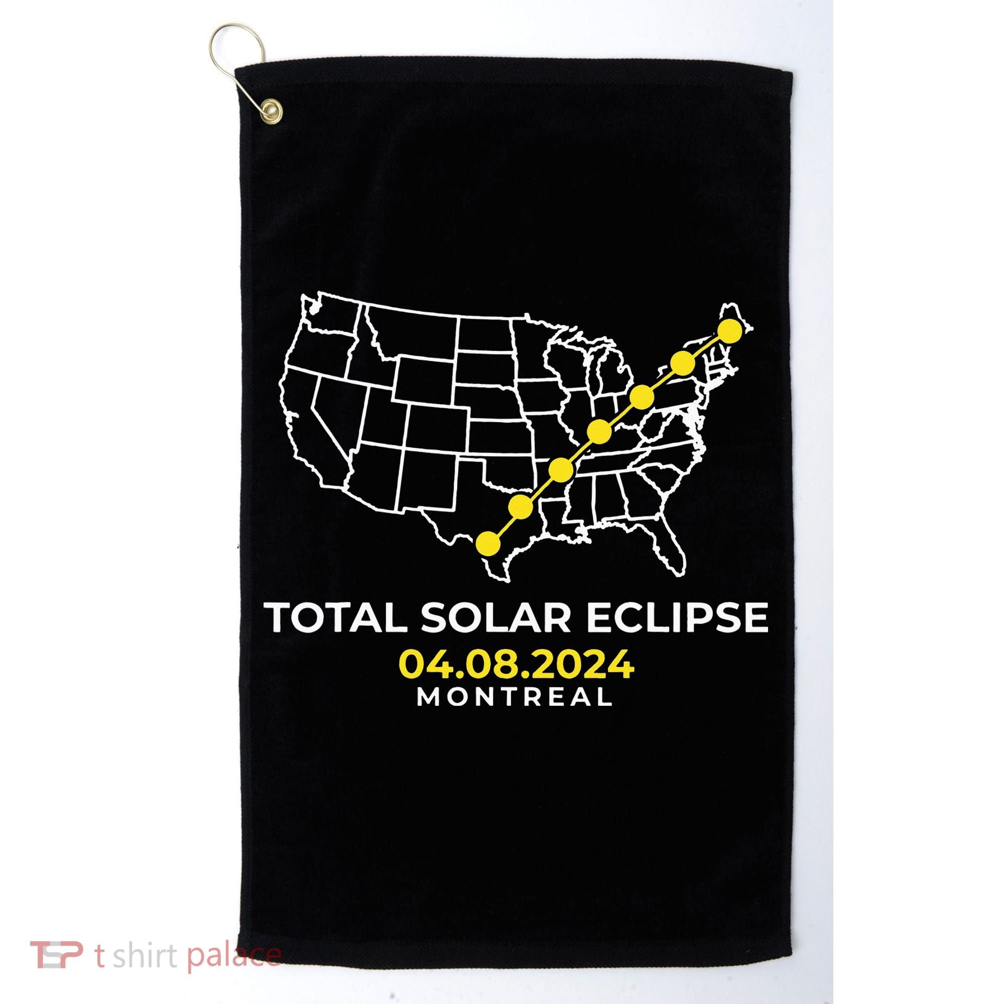 Totality Solar Eclipse Montreal Golf Towel
