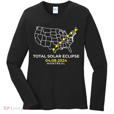 Totality Solar Eclipse Montreal Women's Long Sleeve Shirt