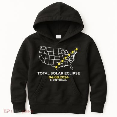 Totality Solar Eclipse Montreal Kids Hoodie