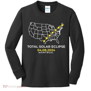 Totality Solar Eclipse Montreal Kids Long Sleeve Shirt