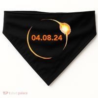 Total Solar Eclipse 04.08.2024 Totality USA-Made Doggie Bandana thumb 0