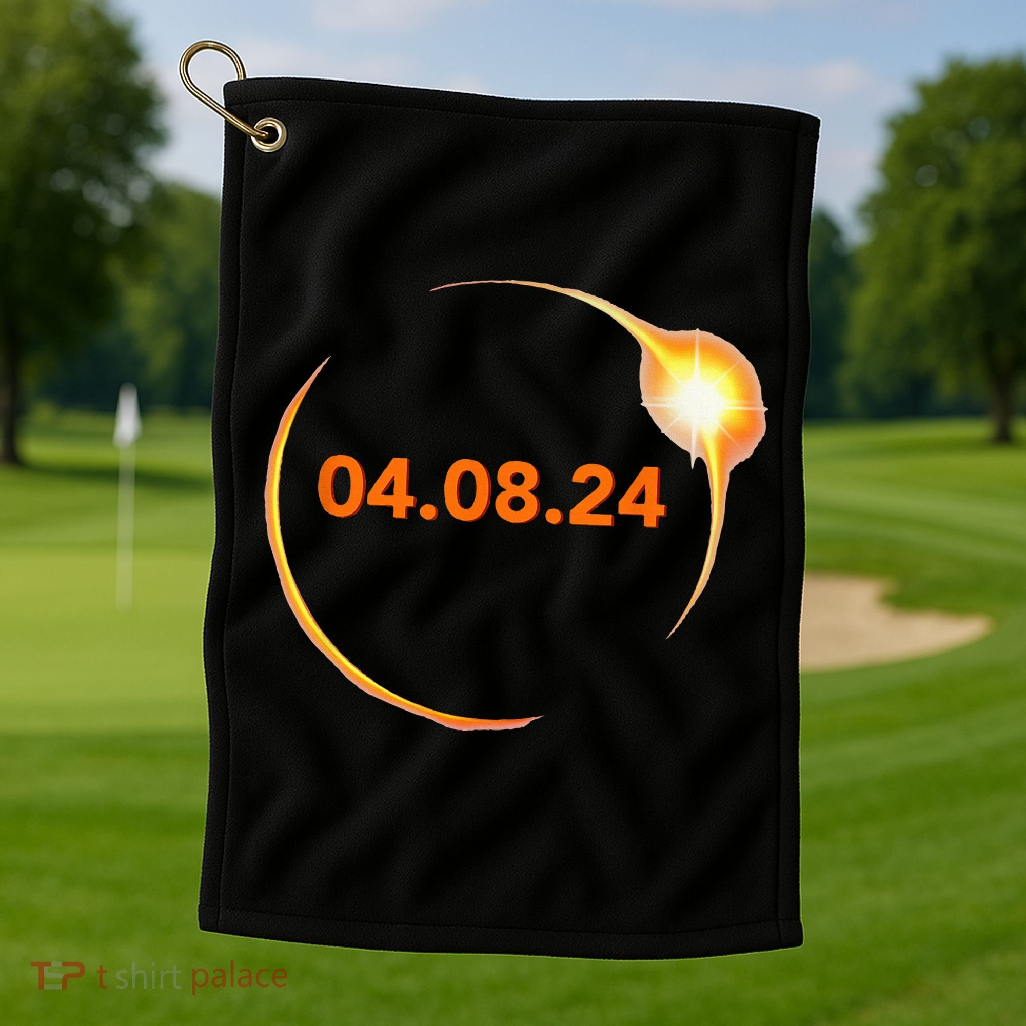 Total Solar Eclipse 04.08.2024 Totality Golf Towel