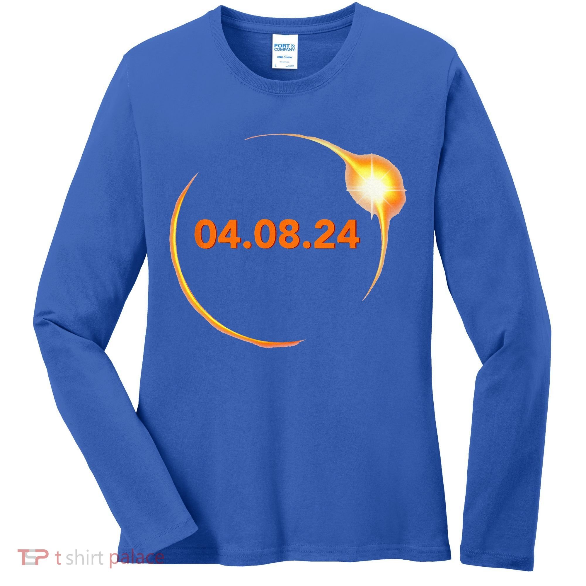 Total Solar Eclipse 04.08.2024 Totality Women's Long Sleeve Shirt