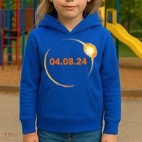 Total Solar Eclipse 04.08.2024 Totality Kids Hoodie thumb 3