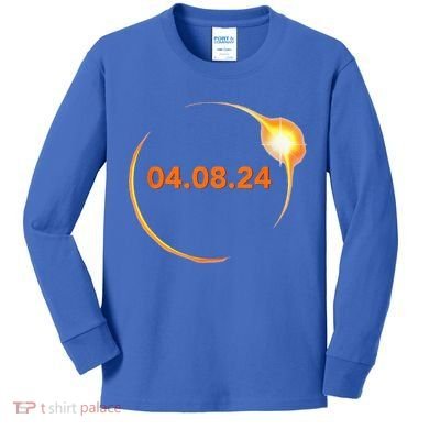 Total Solar Eclipse 04.08.2024 Totality Kids Long Sleeve Shirt