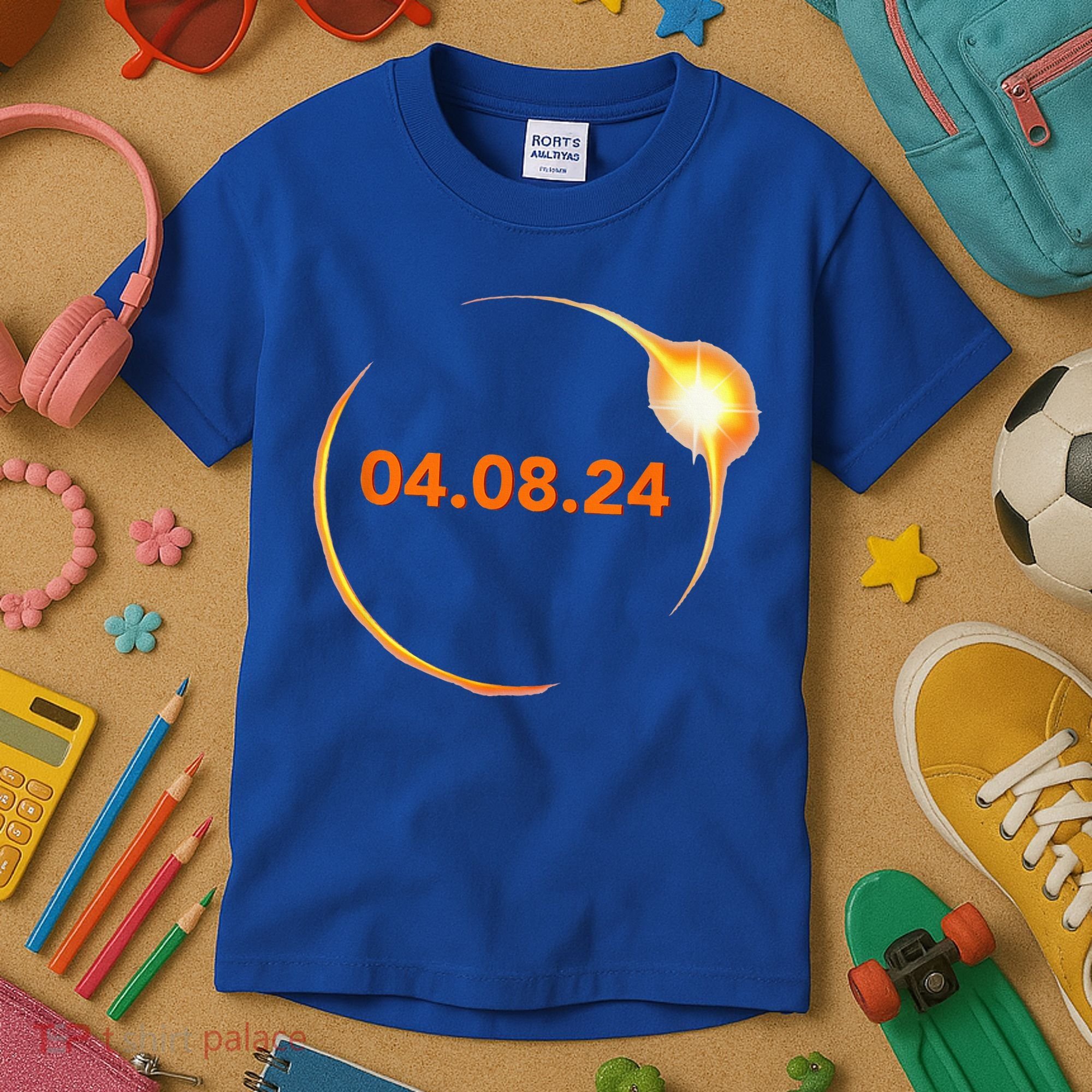 Total Solar Eclipse 04.08.2024 Totality Kids T-Shirt