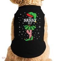 The Sassy Elf Funny Christmas Doggie Tank thumb 0