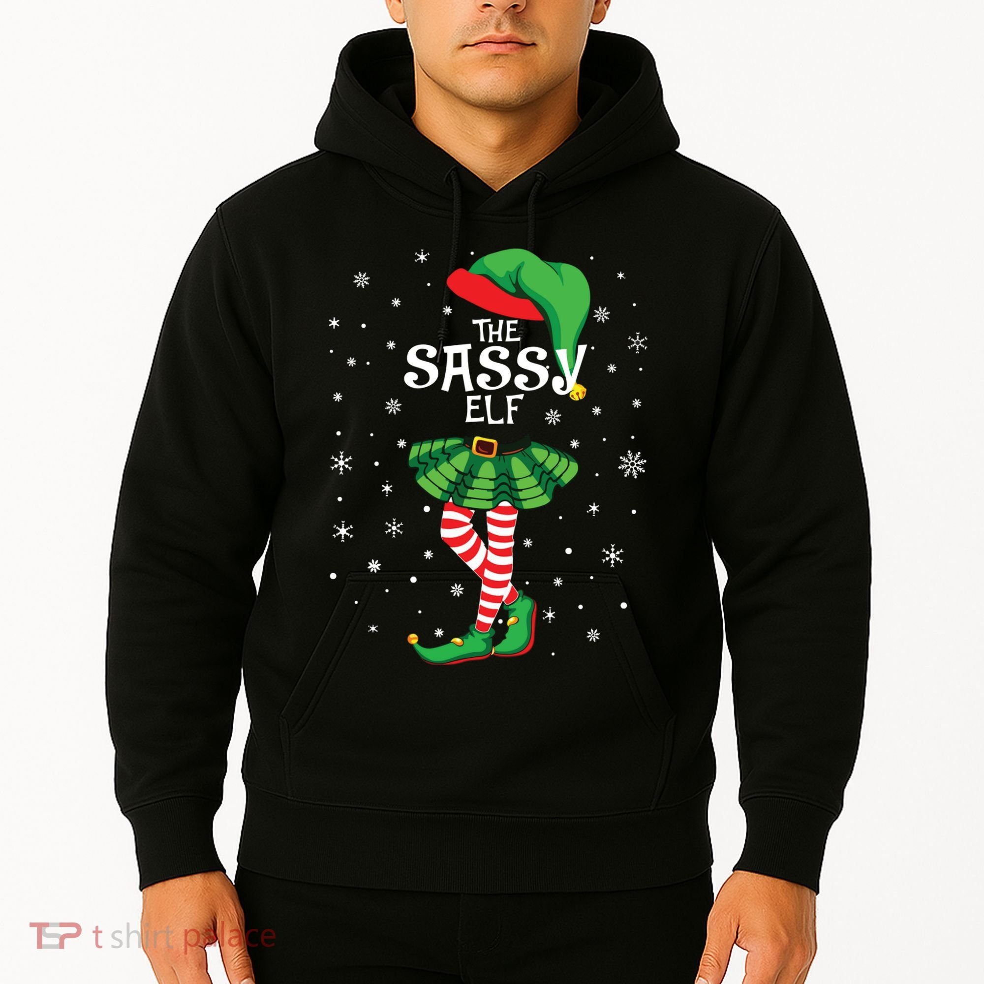 The Sassy Elf Funny Christmas Hoodie