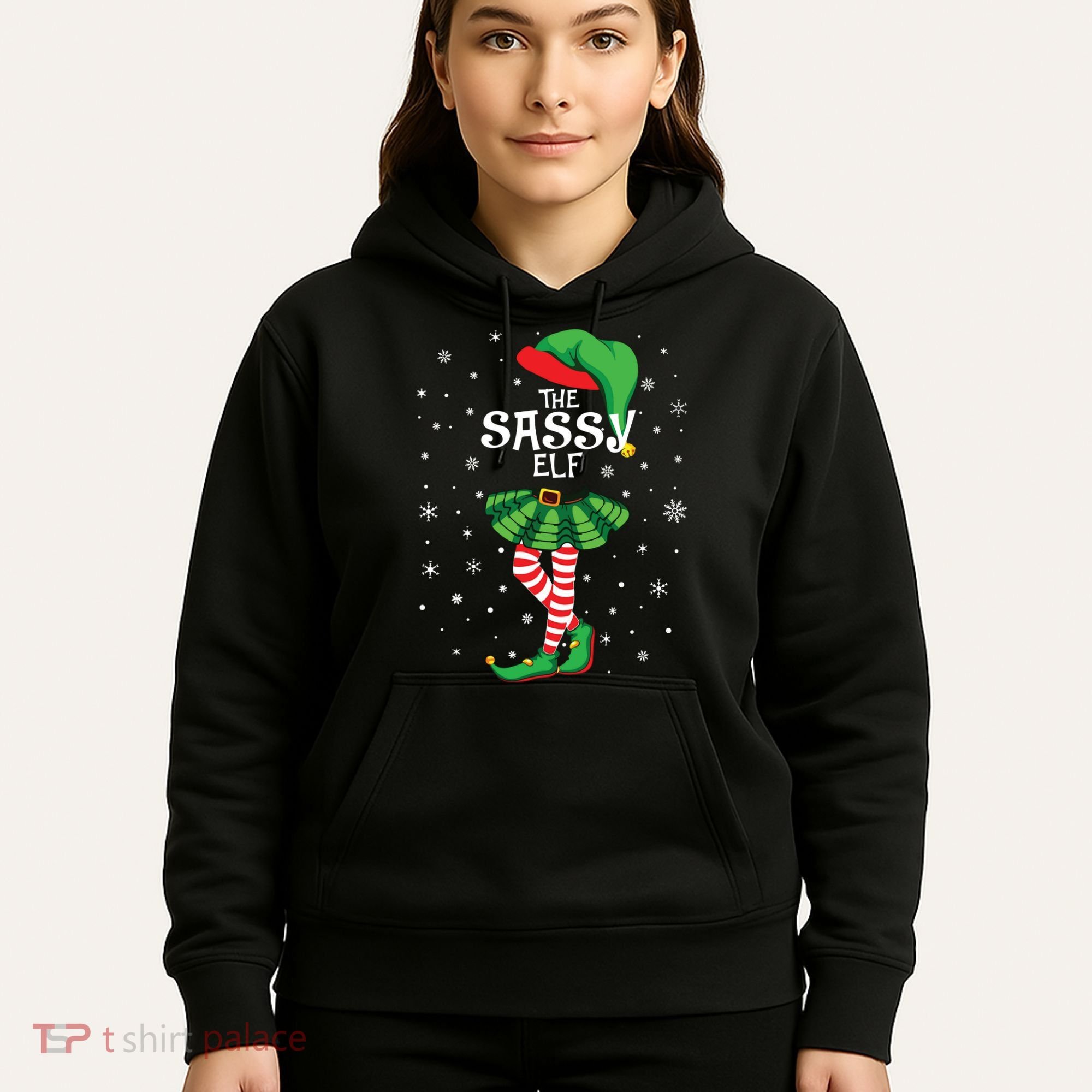 The Sassy Elf Funny Christmas Hoodie