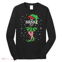 The Sassy Elf Funny Christmas Long Sleeve Shirt thumb 0