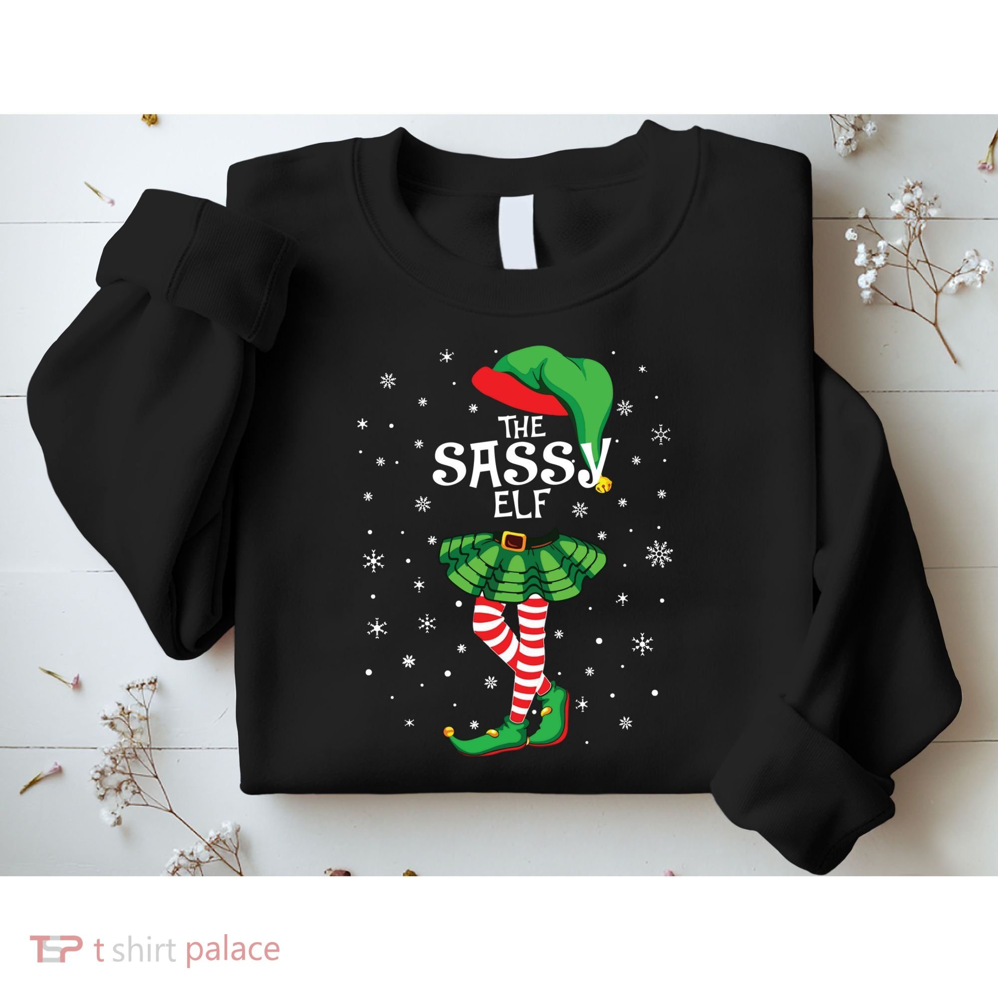 The Sassy Elf Funny Christmas Sweatshirt