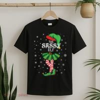 The Sassy Elf Funny Christmas T-Shirt thumb 2