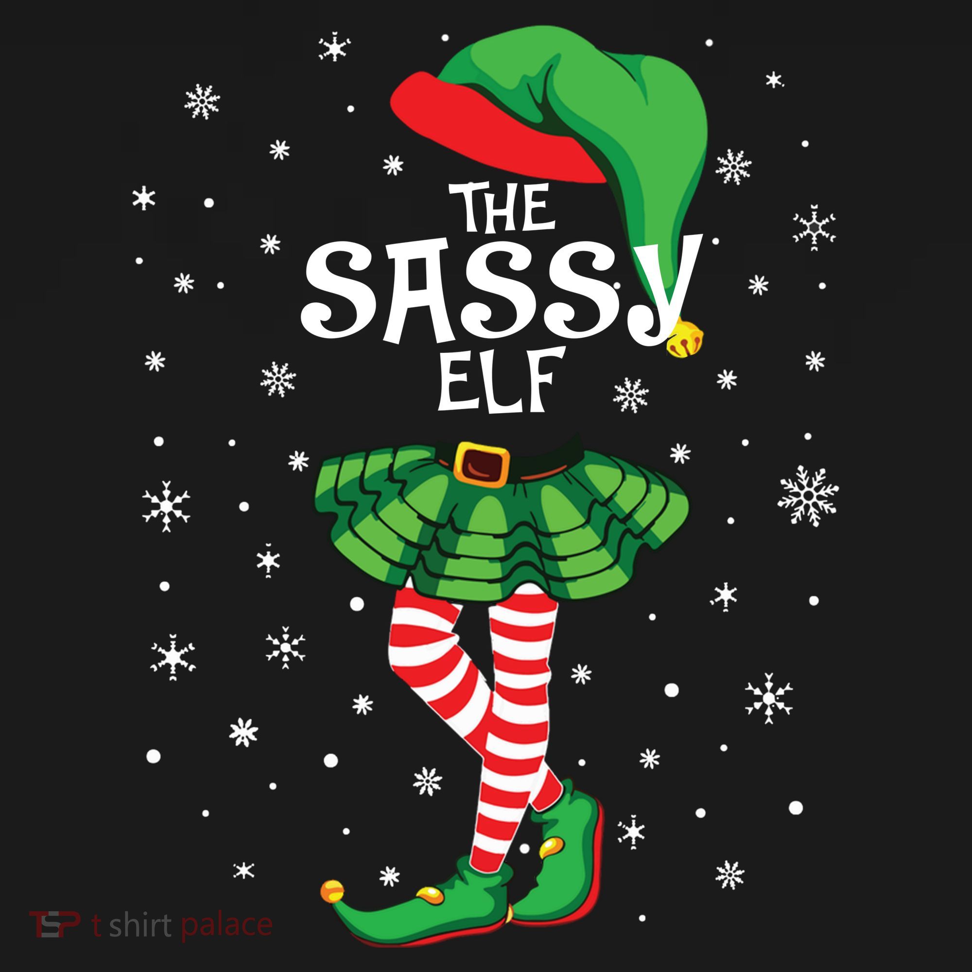 The Sassy Elf Funny Christmas T-Shirt