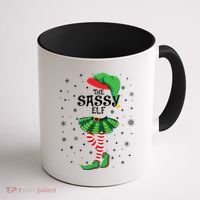 The Sassy Elf Funny Christmas Coffee Mug thumb 1
