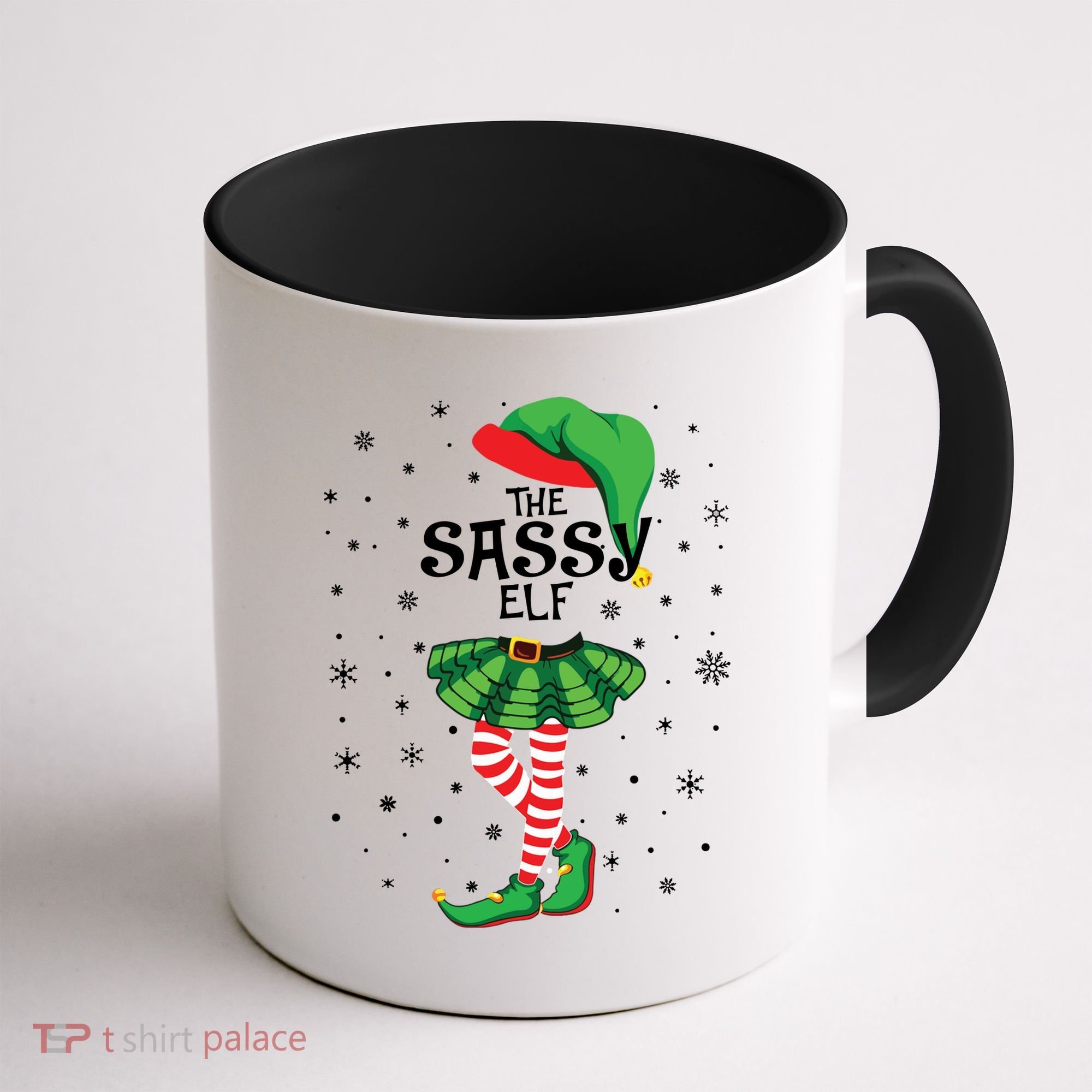 The Sassy Elf Funny Christmas Coffee Mug