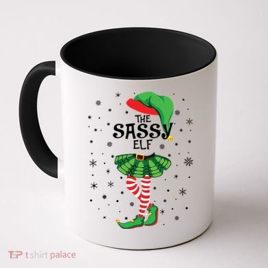 The Sassy Elf Funny Christmas Coffee Mug