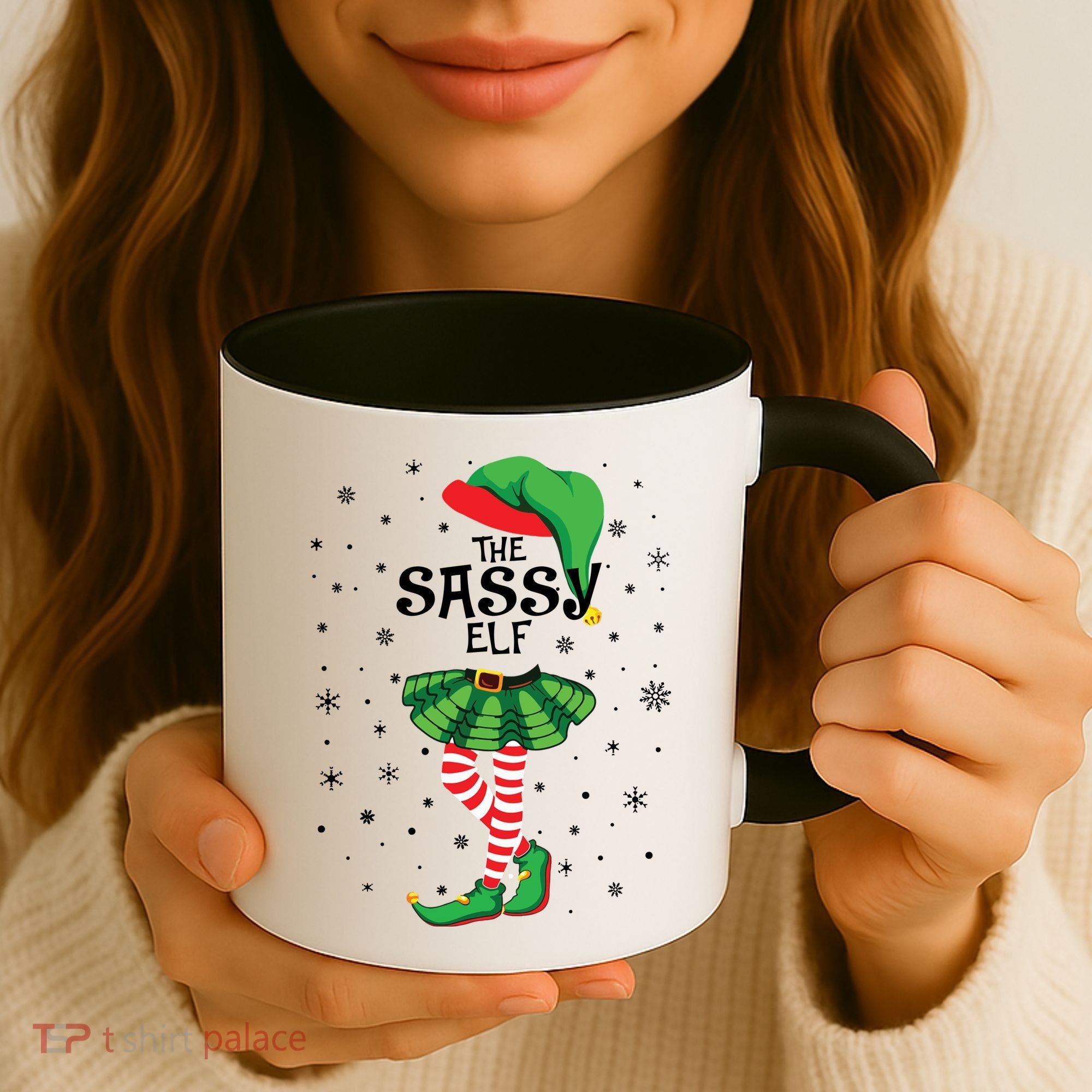 The Sassy Elf Funny Christmas Coffee Mug