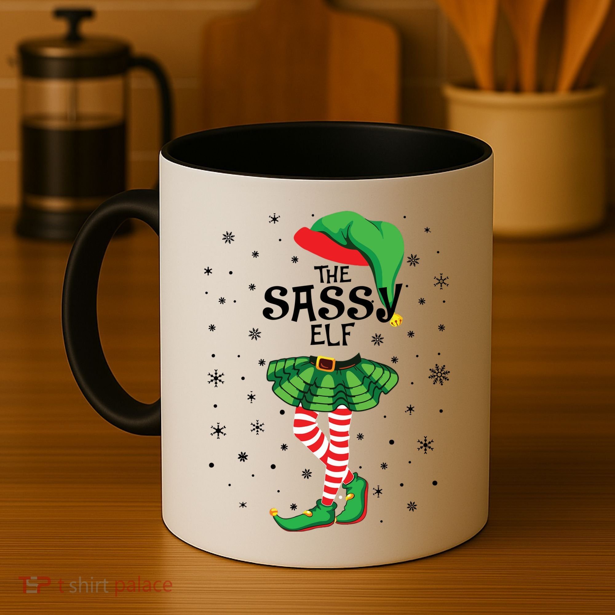 The Sassy Elf Funny Christmas Coffee Mug