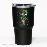 The Sassy Elf Funny Christmas Tumbler thumb 0