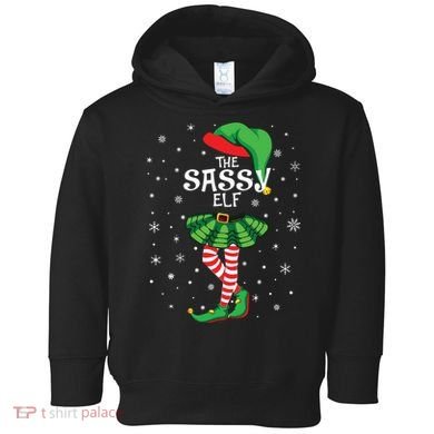 The Sassy Elf Funny Christmas Toddler Hoodie