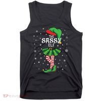 The Sassy Elf Funny Christmas Tank Top thumb 0