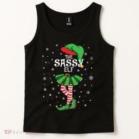 The Sassy Elf Funny Christmas Tank Top thumb 2