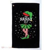 The Sassy Elf Funny Christmas Golf Towel thumb 0