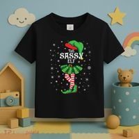 The Sassy Elf Funny Christmas Toddler T-Shirt thumb 3