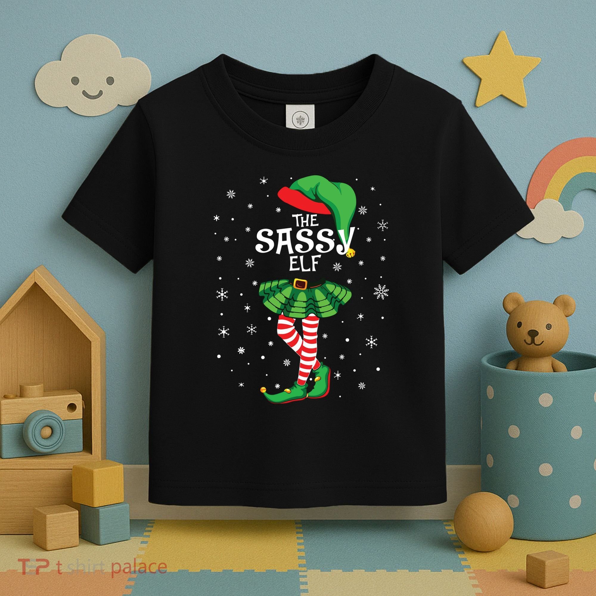 The Sassy Elf Funny Christmas Toddler T-Shirt