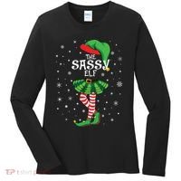The Sassy Elf Funny Christmas Women's Long Sleeve Shirt thumb 0