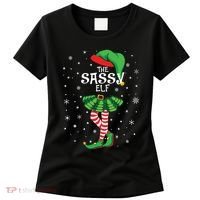 The Sassy Elf Funny Christmas Women's T-Shirt thumb 0