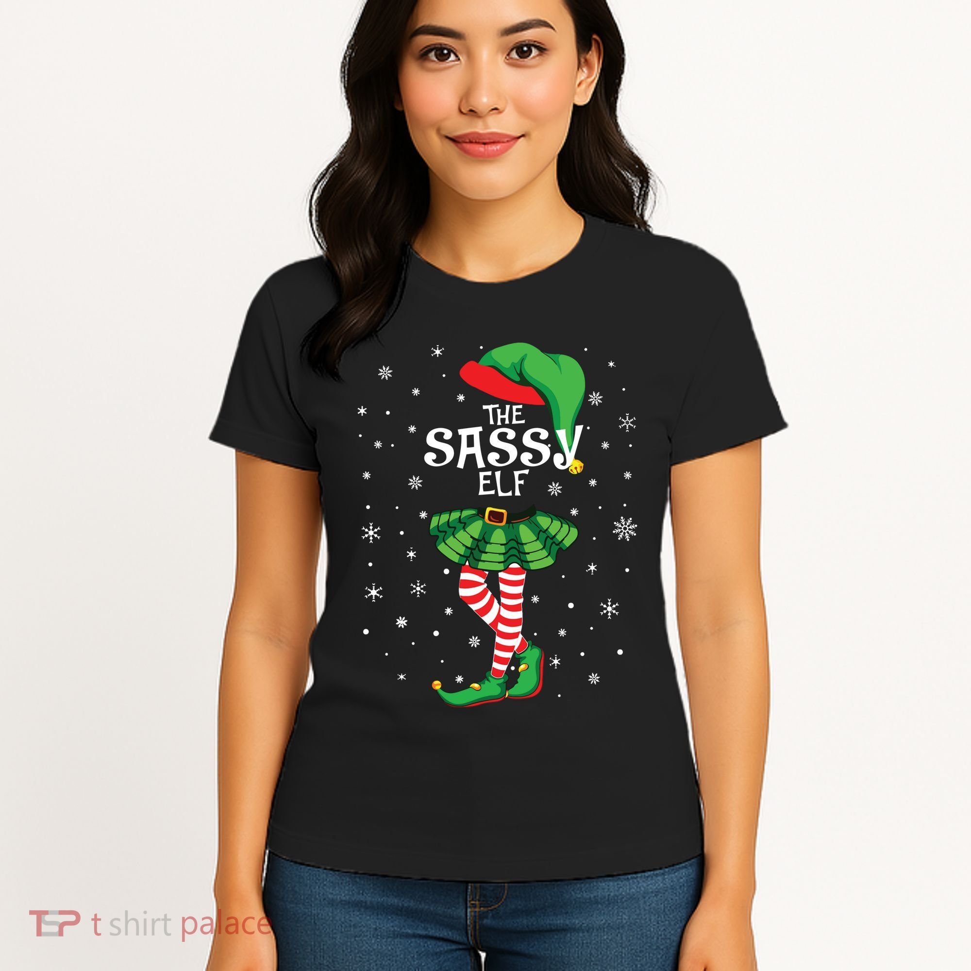 The Sassy Elf Funny Christmas Women's T-Shirt