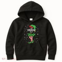 The Sassy Elf Funny Christmas Kids Hoodie thumb 0