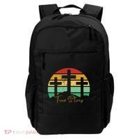 True Story Easter Cross Retro Sunset Backpack thumb 0