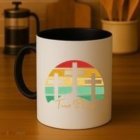True Story Easter Cross Retro Sunset Coffee Mug thumb 4