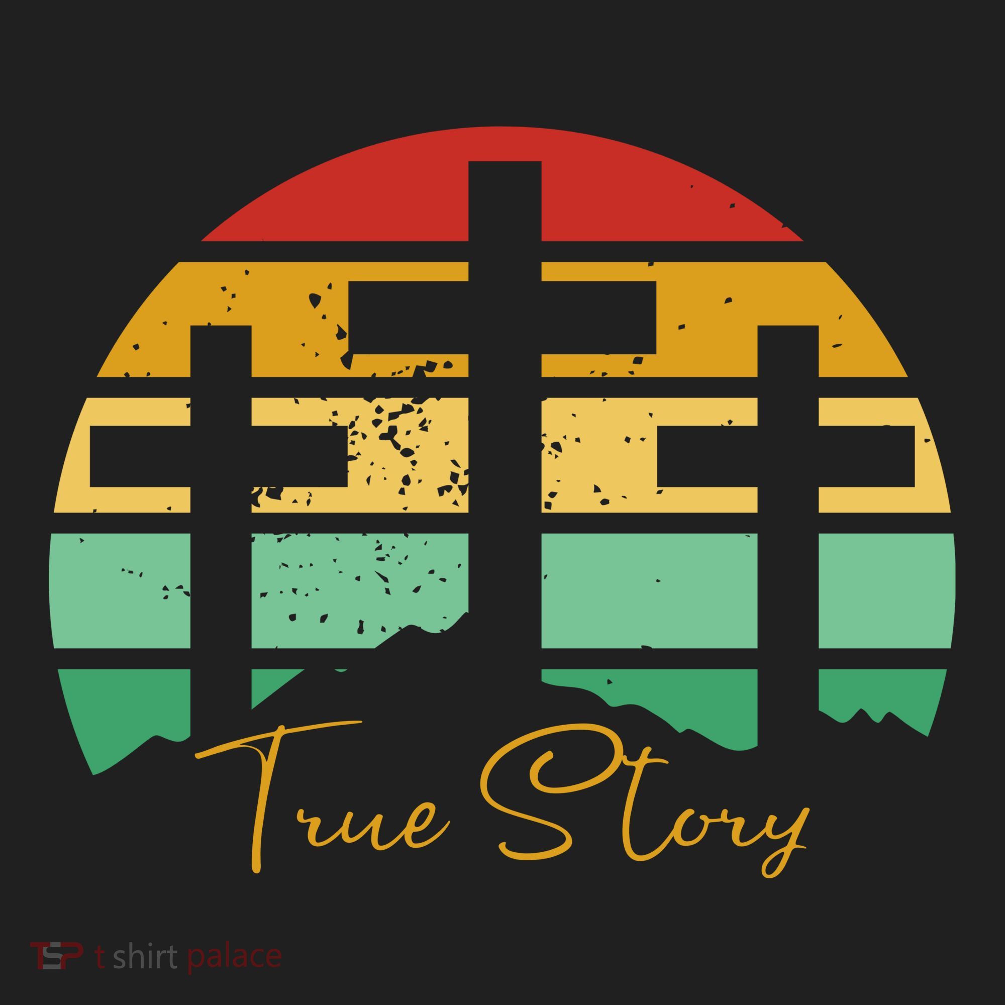 True Story Easter Cross Retro Sunset Tumbler